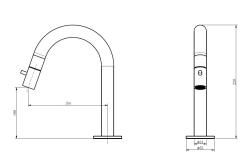 Aquanello Eterna Tall Faucet Matte Black Cold Water ET4002-10