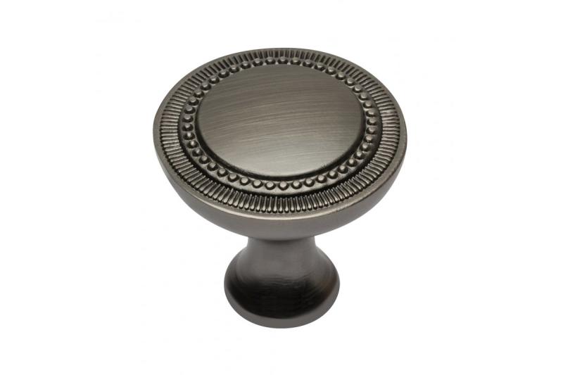 Aluminium knop IMPERIA, geborsteld titanium - Set van 9