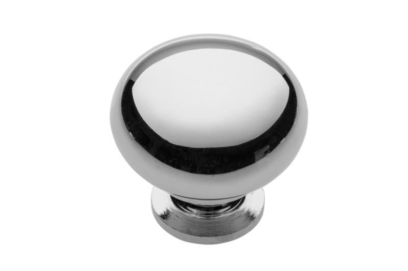 Stalen knop BERGAMO, verchroomd - Set van 11