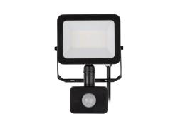 G-TECH Floodlight with motion sensor VILMAR, LED, 30W, 3000lm, 4000K, AC220-240V, black