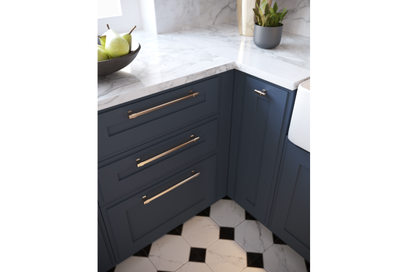 Meubelknop GTV IMPERIAL, ZnAl, geborsteld goud - Set van 6