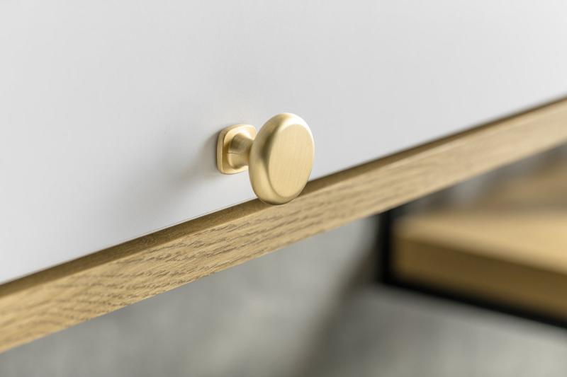 KNOP LORENA, geborsteld goud - Set van 6