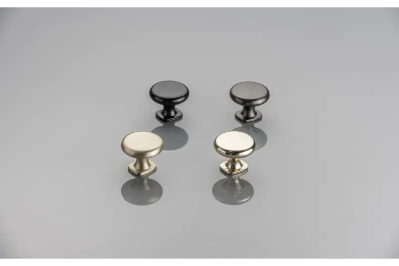 KNOP LORENA matzwart - Set van 7