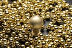 NORD zamak knob, brushed gold