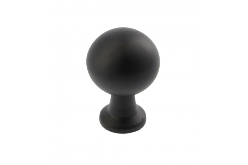 NORD-knop van zamak, matzwart - Set van 13