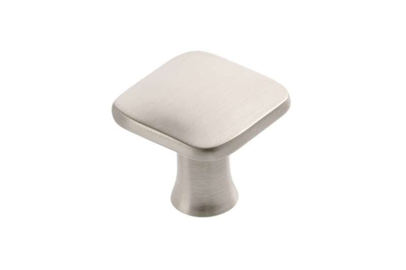 PIAZZA roestvrijstalen knop - geborsteld staal - Set van 9