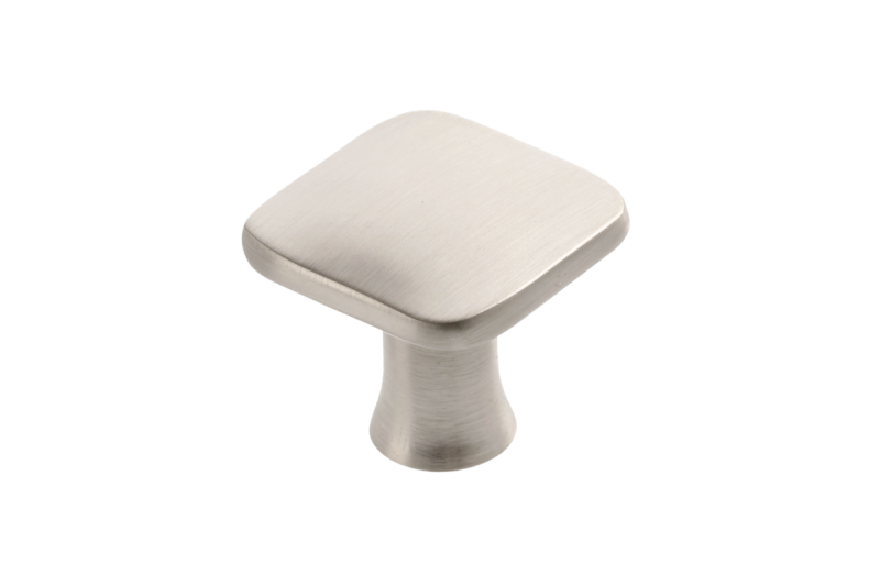 PIAZZA roestvrijstalen knop - geborsteld staal - Set van 9