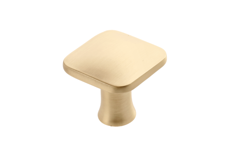 PIAZZA goudkleurige, geborstelde knop - Set van 9