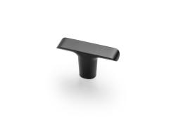 Furniture knob GTV PLAIN, ZnAl, matt black
