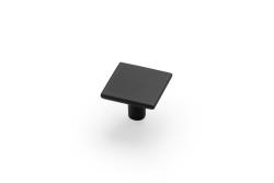 Pomello per mobili GTV PLATO, ZnAl, nero opaco - Set di 8