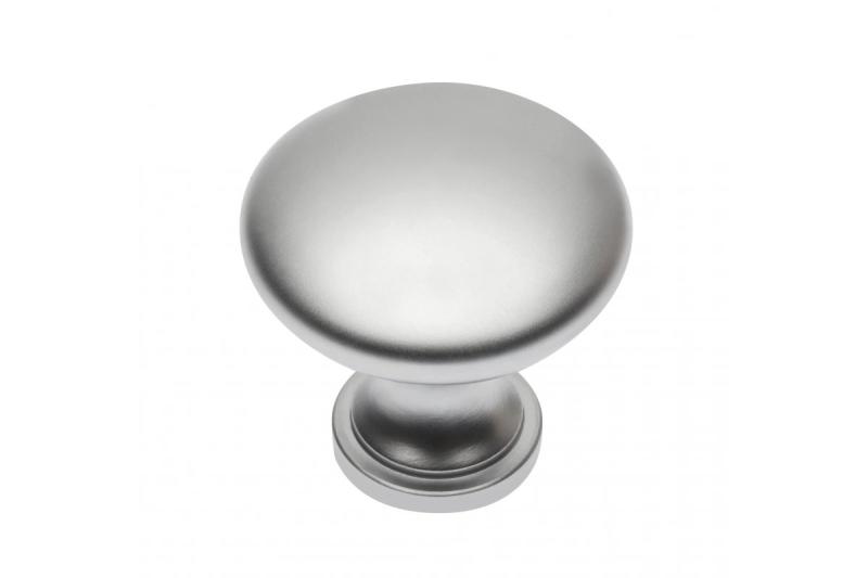 Zamak-knop TERNI aluminium - Set van 10
