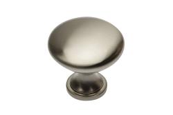 Zamak knob TERNI brushed steel