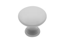 Zamak knob TERNI white glossy