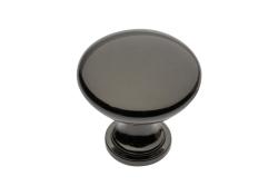 Zamak knob TERNI black chrome