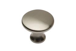 Zamak knob UDINE brushed steel