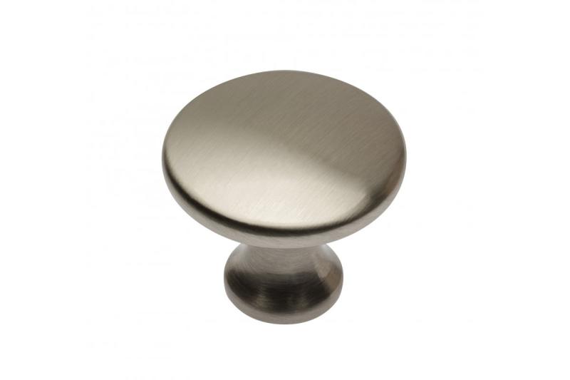 Zamak-knop UDINE, geborsteld staal - Set van 10