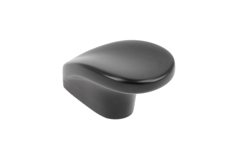 Zamak-knop VENICE matzwart - Set van 6