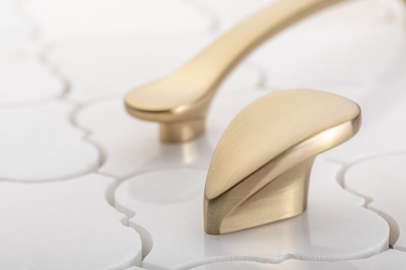 Zamak-knop VENICE champagne - Set van 5