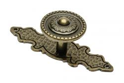 Zamak gomb 1136, antik sárgaréz - Készlet 16