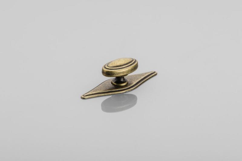 Zamak-knop 1148 antiek messing - Set van 17