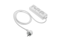 Verlengsnoer, Frans, 3 stopcontacten, 5 m, 3 × 1,00 mm², 1208958692 - Set van 2
