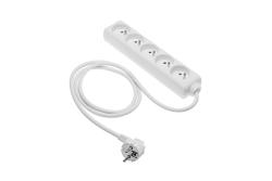 Verlengsnoer, Frans, 5 stopcontacten, 5 m, 3 × 1,00 mm², 1208958694 - Set van 2