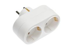 Verdeelstopcontact met PE-schuko, 1 naar 2, 1208958711 - Set van 5
