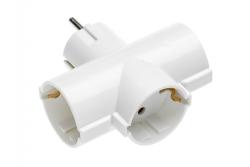 Verdeelstopcontact met PE-schuko 1 naar 3 1208958712 - Set van 4