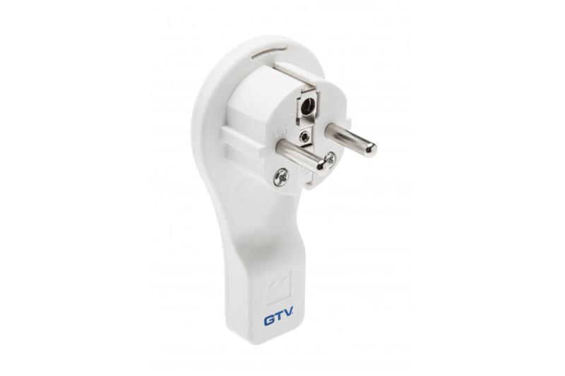 Vlakke hoekstekker, wit, 16 A, 250 V, 1208958716 - Set van 4