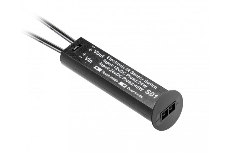 Universele contactloze schakelaar (twee snelheden of naderingsschakelaar), zwart, 12 V DC met dimfunctie 1208958719 - Set van 2