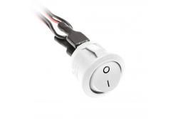 Tuimelschakelaar, wit, 12 V, 3 A, met 0,1 m lange draden en mini-amp-connectoren (mannelijk en vrouwelijk) 1208958734 - Set van 9
