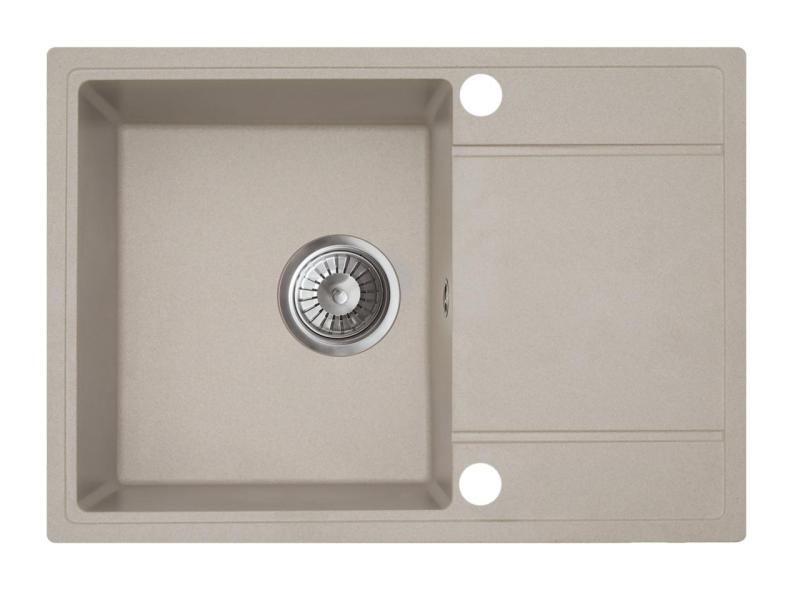 Coffee cream Combinatieset Spoelbak 62x44 met Keukenkraan PEG6244-33