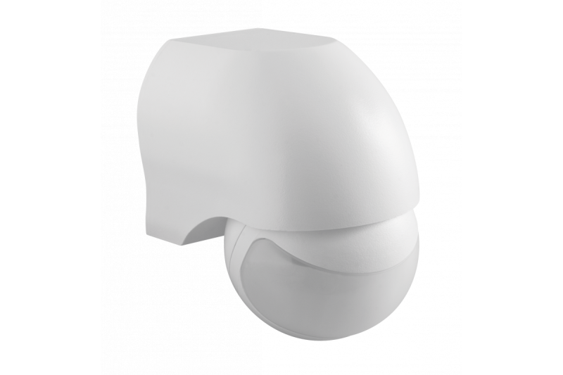 Bewegingsmelder CR-11, max. 1200 W, AC 220-240 V, 50/60 Hz, hoek 180°, bereik 2-8 m ± 1,8-2,5 m, IP20, met LED, opbouwmontage, witte behuizing 1208959115 - Set van 2