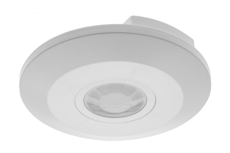 Bewegingsmelder CR-3 MINI, max. 2000 W, AC 220-240 V, 50/60 Hz, hoek 360°, bereik 6 m ± 2,2–4 m, IP20, met LED, opbouwmontage, witte behuizing 1208959128 - Set van 2