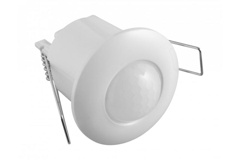 Bewegingsmelder CR-5 MINI max. 800 W, AC 220-240 V, 50/60 Hz, hoek 360°, bereik 6 m ± 2,5-4 m, IP20, met LED, inbouwmodel, witte behuizing 1208959132 - Set van 2