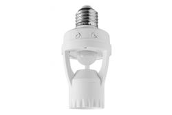 Bewegingsdetector CR-6, max. 60 W, E27, AC 220-240 V, 50/60 Hz, hoek 360°, bereik 6 m ± 2-3,5 m, IP20, werkt met LED, witte behuizing 1208959133 - Set van 2