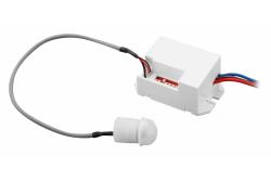 Bewegingsmelder CR-7, max. 800 W, AC 220-240 V, 50/60 Hz, hoek 360°, bereik 6 m ± 1,8–2,5 m, IP20, met LED, opbouwmontage, witte behuizing 1208959134 - Set van 2