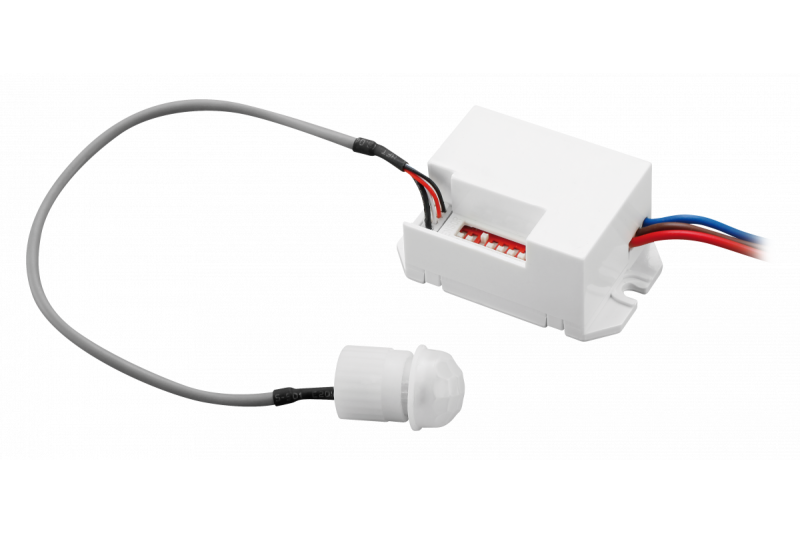 Bewegingsmelder CR-7, max. 800 W, AC 220-240 V, 50/60 Hz, hoek 360°, bereik 6 m ± 1,8–2,5 m, IP20, met LED, opbouwmontage, witte behuizing 1208959134 - Set van 2