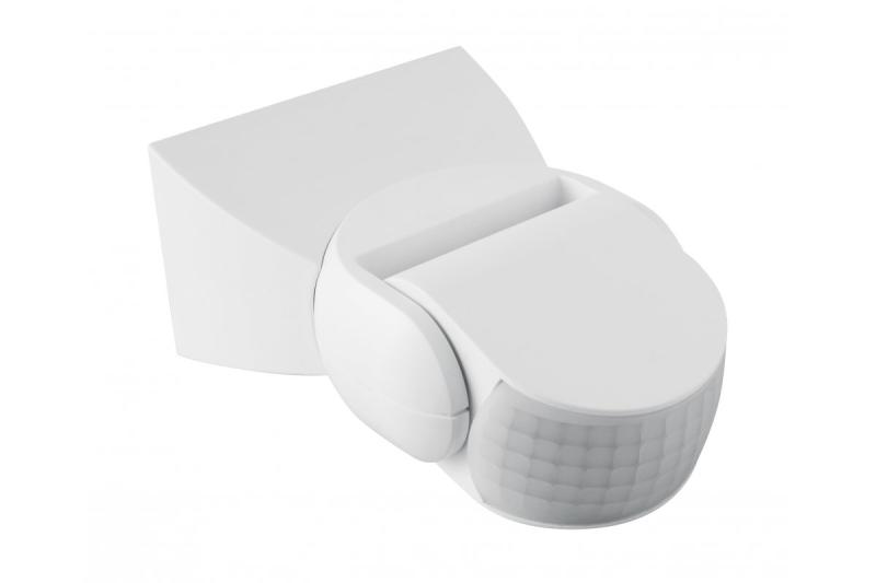Bewegingsdetector CR-9, max. 1200 W, AC 220-240 V, 50/60 Hz, hoek 180°, bereik 2-8 m ± 1,8-2,5 m, IP65, met LED, opbouwmontage, witte behuizing 1208959136 - Set van 2