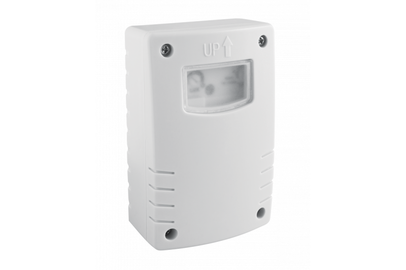 Schemersensor CZ-2, max. 1500 W, AC 220-240 V, 50/60 Hz, 6 A, IP44, geschikt voor LED, opbouwmontage, witte behuizing 1208959141 - Set van 2