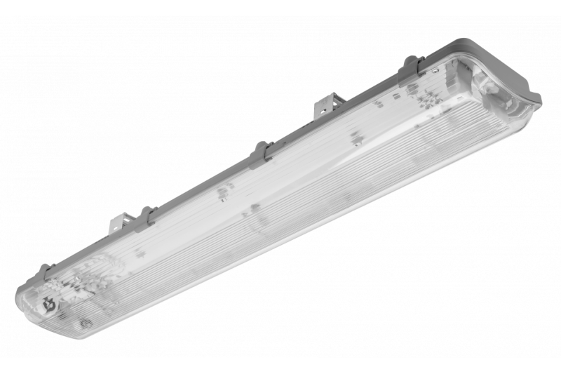 G-TECH LED-armatuur met hermetische afdichting 218, T8 LED-J, G13, AC 220-240 V, 50/60 Hz, IP65, ABS/PS, grijs 1208959202 - Set van 2