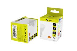 G-TECH LED-lichtbron, A-G, 4,9 W, 3000 K, GU10, AC 220-240 V, 50-60 Hz, 120°, 410 lm, 53 mA 1208959222 - Set van 9