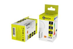G-TECH LED-lichtbron, B45C, SMD2835, E27, 6 W, 470 lm, 52 mA, AC 220-240 V, 50-60 Hz, 160°, 3000 K 1208959238 - Set van 8