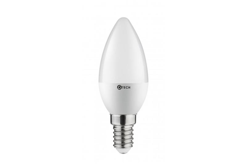 G-TECH LED-lichtbron, A-G, C30, SMD2835, 3000K, E14, 6,0 W, AC 220-240 V, 160°, 520 lm, 52 mA 1208959240 - Set van 9