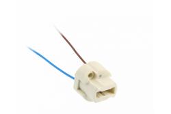 G9-fitting met kabel, AC 220-240 V, max. 100 W, 2 x 0,5 mm², 12 cm, wit 1208959284 - Set van 20