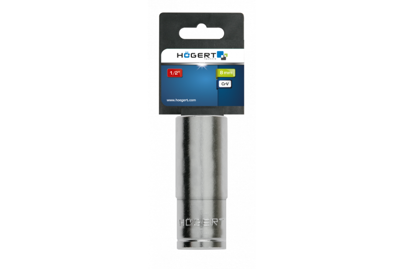 Hoegert Zeskant inbus 1/2" 8 mm lang CrV 1208959396 - Set van 5