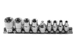 Hoegert Torx bit dopsleutelset 1/4" en 3/8" 9 stuks 1208959463 - Set van 2