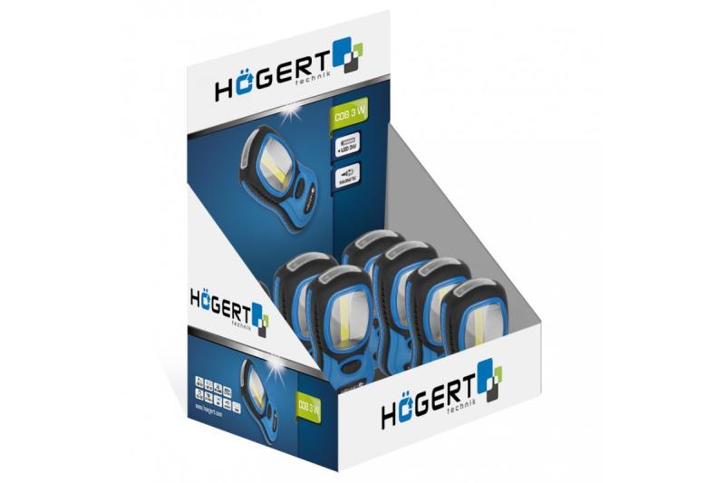 Hoegert Werklicht zaklamp COB 3W 1208959466 - Set van 3