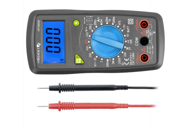 Hoegert Digitale universele multimeter 1208959481 - Set van 2