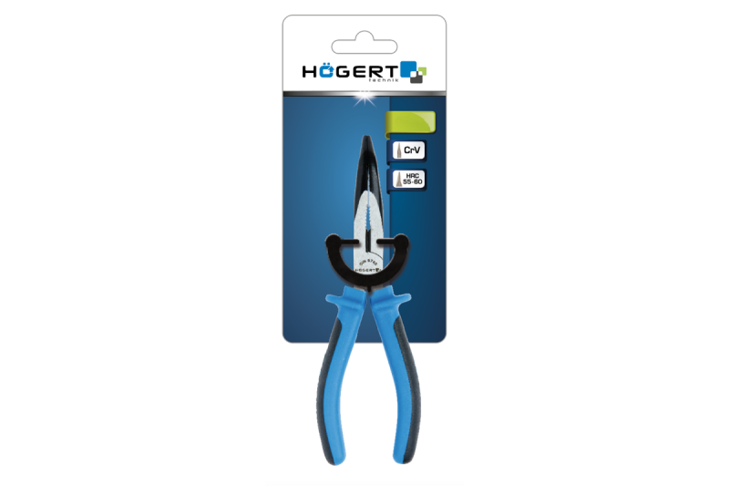Hoegert Half-ronde gebogen tang 200 mm 1208959504 - Set van 2
